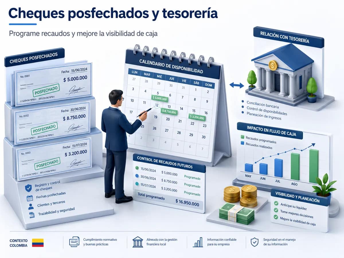 paymentplus cxc cheques posfechados y tesoreria