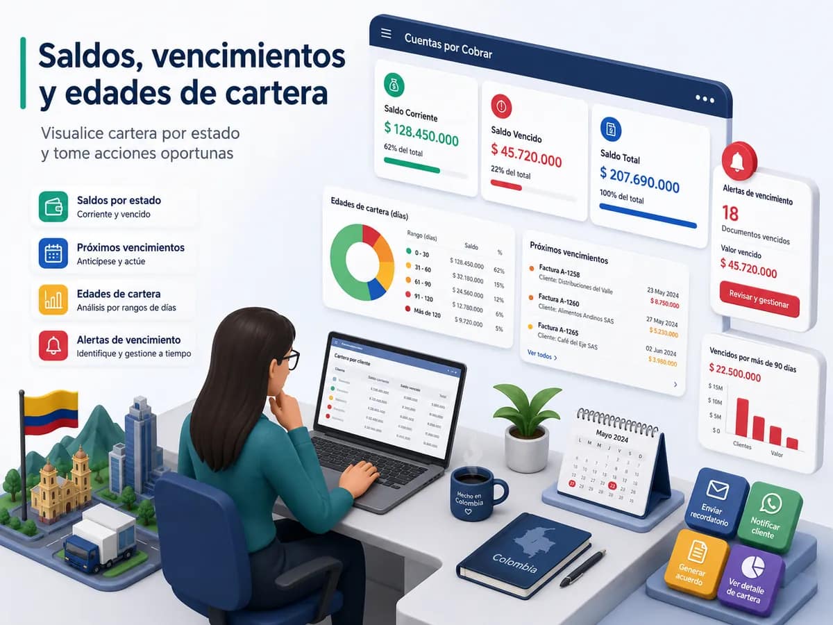 paymentplus cxc saldos vencimientos y edades de cartera