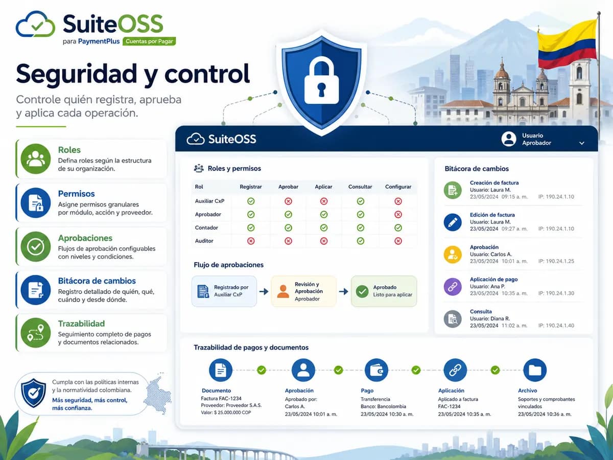 paymentplus cxp seguridad y control