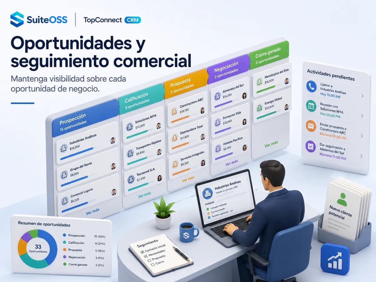 topconnect crm oportunidades y seguimiento