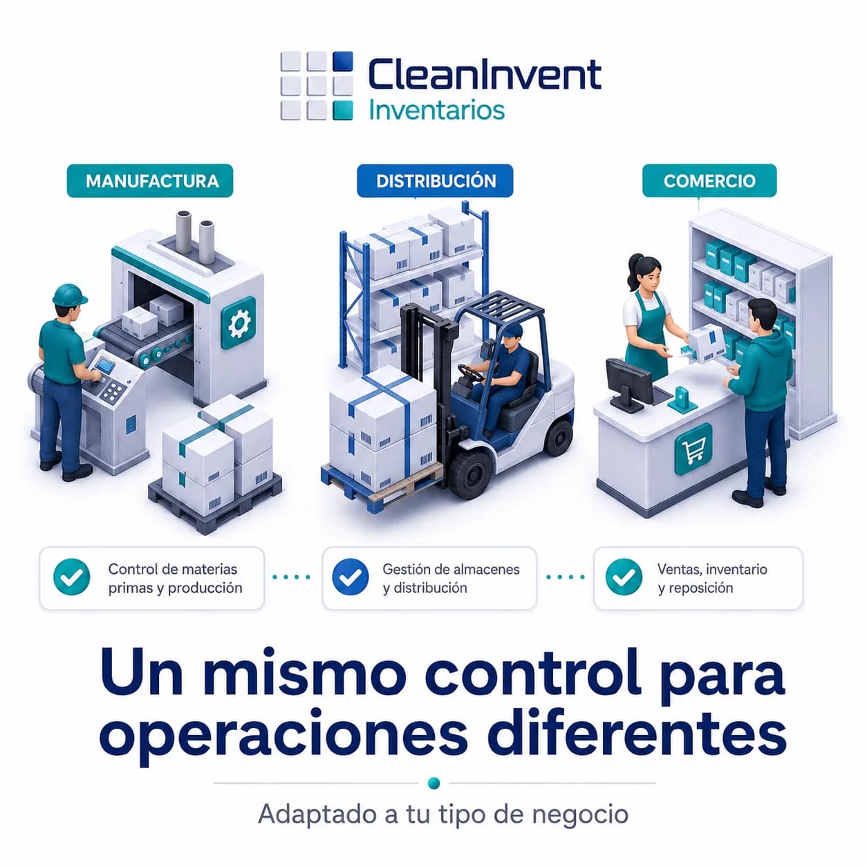cleaninvent operaciones diferentes