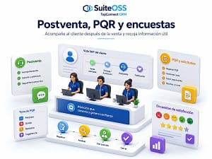 topconnect crm postventa pqr y encuestas