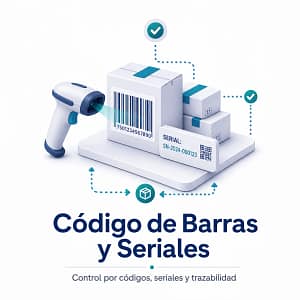 cleaninvent codigo de barras y seriales
